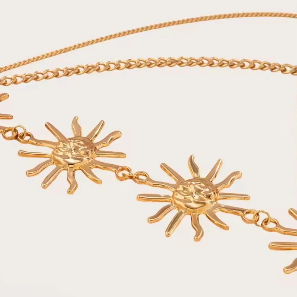 Celestial Vintage Layered Chain Belt For Women 43”